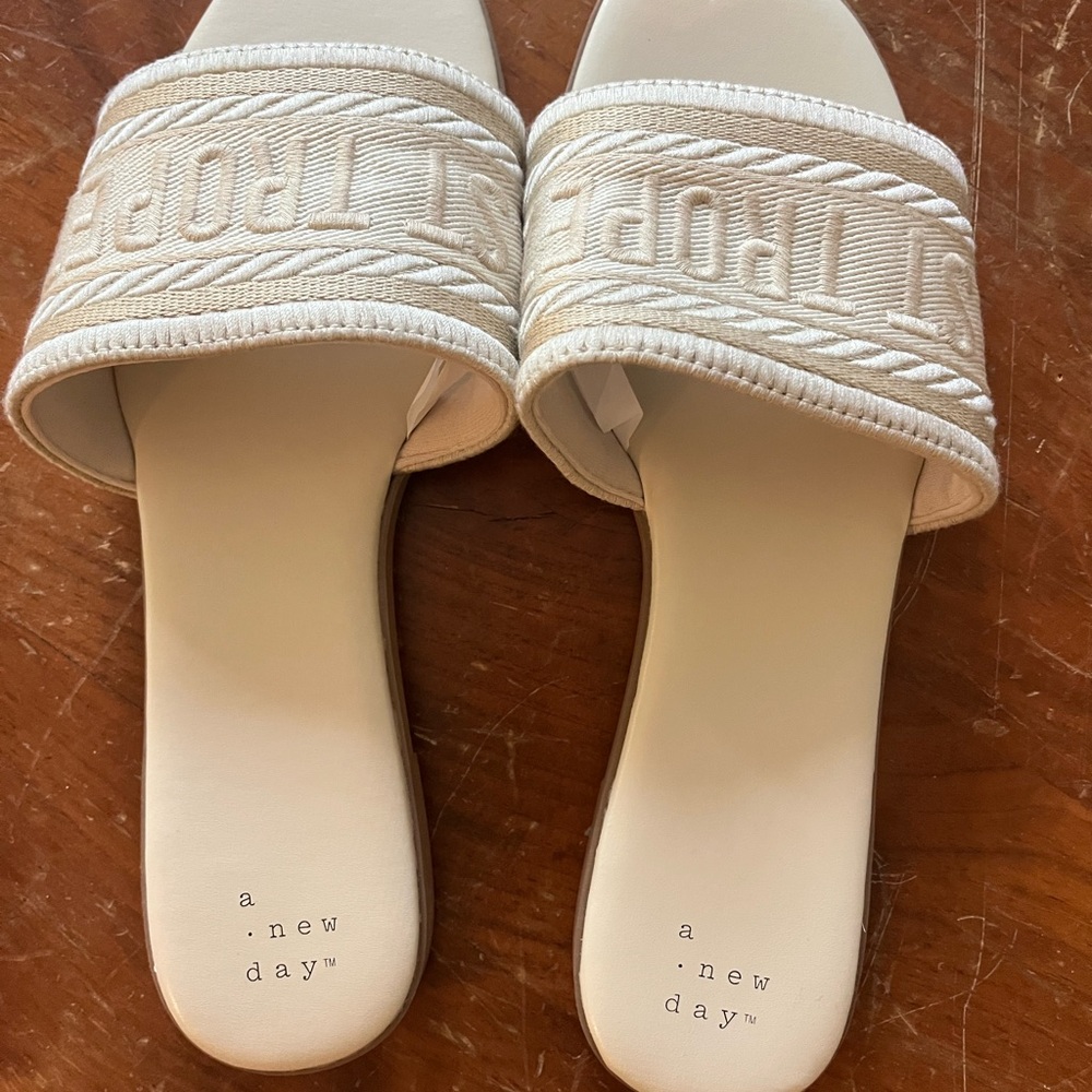 A New Day Cream Minimalist Slide Sandals